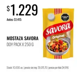 Super MAMI Savora mostaza oferta