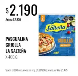 Super MAMI La saltena pascualina criolla oferta