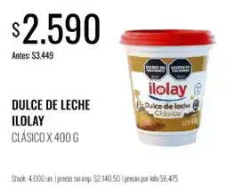 Super MAMI Ilolay dulce de leche clásico oferta