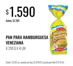 Super MAMI Pan para hamburguesa veneziana oferta