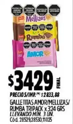 Supermercados Yaguar Amor galletitas mellizas rumba oferta