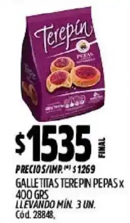 Supermercados Yaguar Terepin galletitas pepas oferta