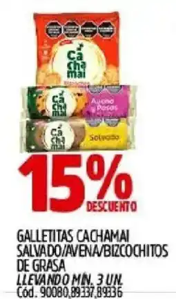 Supermercados Yaguar Cachamai galletitas salvado/avena/bizcochitos de grasa oferta