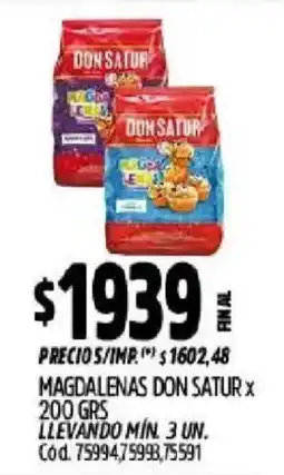 Supermercados Yaguar Don satur magdalenas oferta