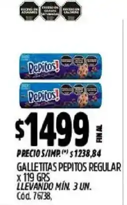 Supermercados Yaguar Pepitos! galletitas regular oferta
