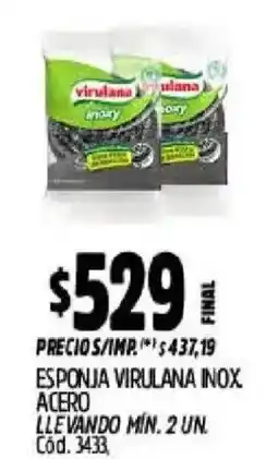 Supermercados Yaguar Virulana esponja inox acero oferta