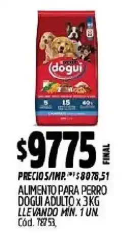 Supermercados Yaguar Dogui alimento para perro oferta
