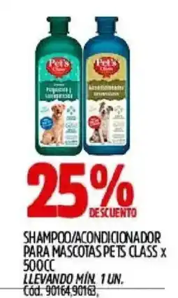 Supermercados Yaguar Pets class shampoo/acondicionador para mascotas oferta