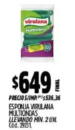 Supermercados Yaguar Virulana esponja multiondas oferta