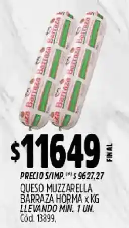 Supermercados Yaguar Barraza queso mozzarella oferta