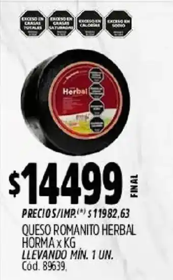 Herbal queso romanito