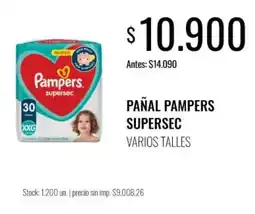 Super MAMI Pampers pañal supersec oferta