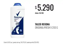 Super MAMI Rexona talco original/fresh oferta