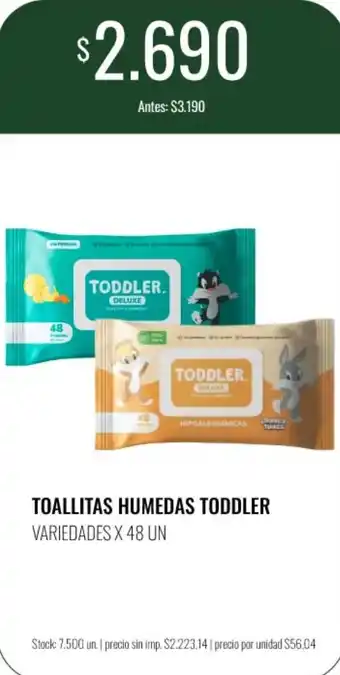 Toddler toallitas humedas