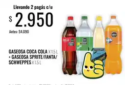 Super MAMI Coca cola gaseosa + sprite/fanta/schweppes gaseosa oferta