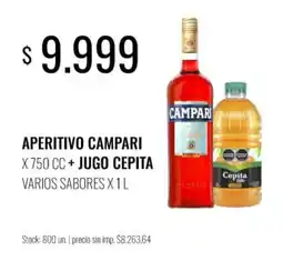 Super MAMI Campari aperitivo + jugo cepita oferta