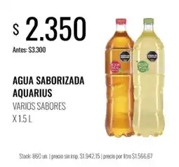 Super MAMI Aquarius agua saborizada varios sabores oferta