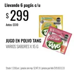 Super MAMI Tang jugo en polvo varios sabores oferta
