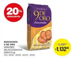 Atomo Conviene 9 de oro bizcochos oferta