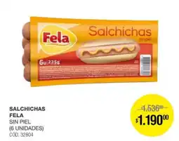 Atomo Conviene Fela salchichas sin piel oferta