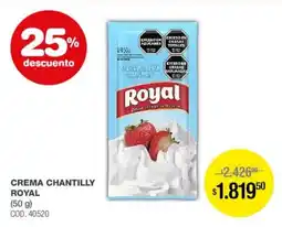 Atomo Conviene Royal crema chantilly oferta