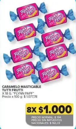 Carrefour Express Flynn paff caramelo masticable tutti frutti oferta