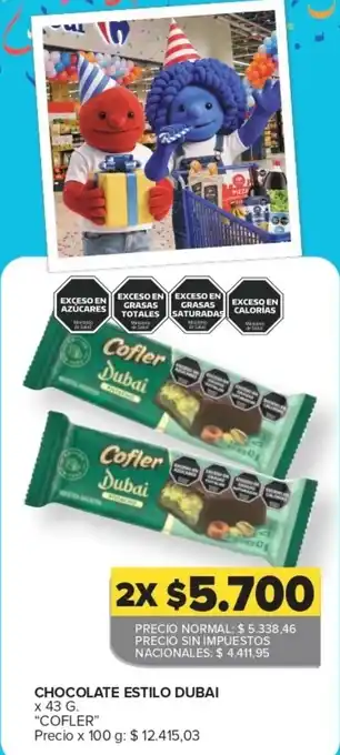 Cofler chocolate estilo dubai