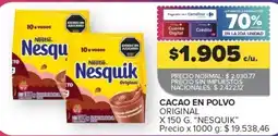 Carrefour Express Nesquik cacao en polvo original oferta