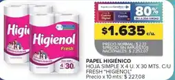 Carrefour Express Higienol papel higiénico oferta