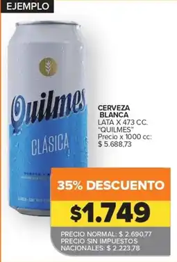 Carrefour Express Quilmes cerveza blanca oferta