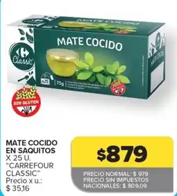 Carrefour Express Carrefour classic mate cocido oferta