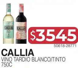 Masivos Callia vibo tardio blanco/tinto oferta