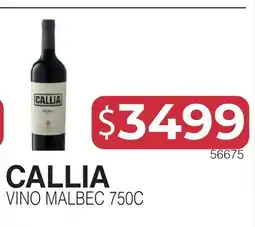 Masivos Callia vino malbec oferta