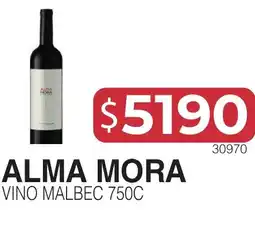 Masivos Alma mora vino malbec oferta