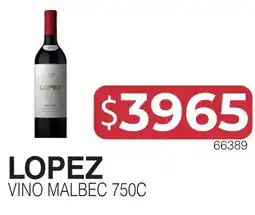 Masivos Lopez vino malbec oferta