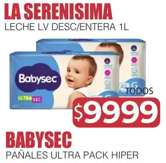 Babysec pañales ultra pack hiper