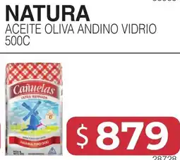 Masivos Natura aceite oliva andino vidrio oferta