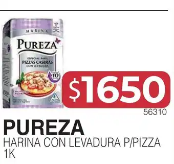 Pureza harina con levadura p/pizza