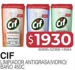 Masivos Cif limpiador antigrasa/vidrio/bano 450c oferta