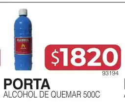 Masivos Porta alcohol de quemar 500c oferta