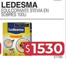 Masivos Ledesma edulcorante stevia en sobres oferta