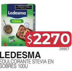Masivos Ledesma edulcorante stevia en sobres oferta
