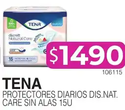 Masivos Tena protectores diarios dis.nat. care sin alas 15u oferta