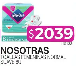 Masivos Nosotras toallas femeninas normal suave 8u oferta