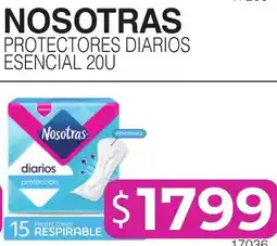 Masivos Nosotras protectores diarios esencial 20u oferta