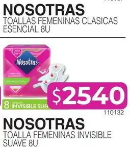 Masivos Nosotras toallas femeninas clasicas esencial 8u oferta
