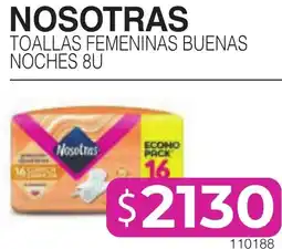 Masivos Nosotras toallas femeninas buenas noches 8u oferta