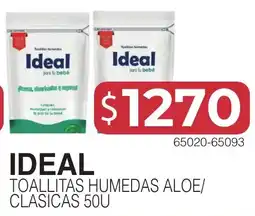Masivos Ideal toallitas humedas aloe/clasicas oferta