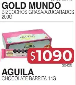 Masivos AgUILA chocolate barrita 14g oferta