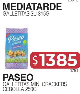 Masivos Paseo galletitas mini crackers cebolla oferta